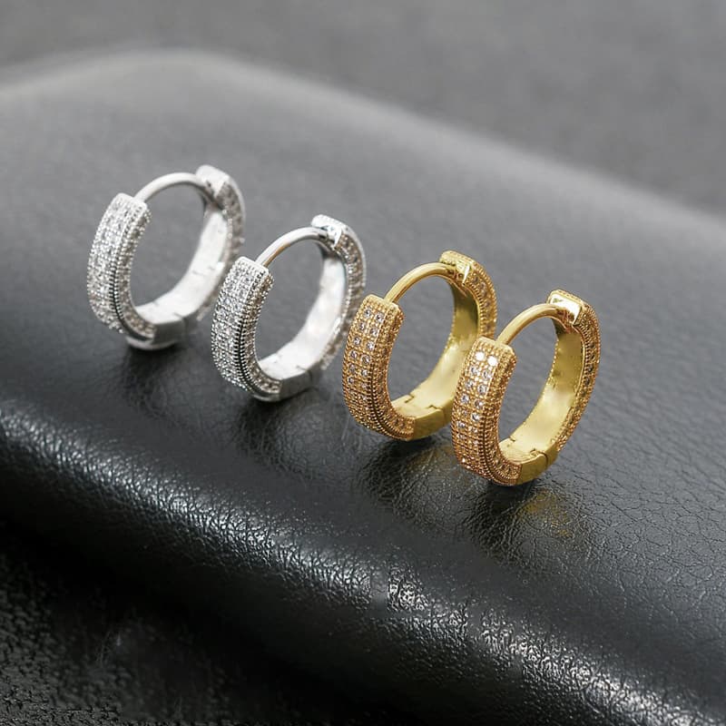 シルバーアクセサリー きらめきフープピアス