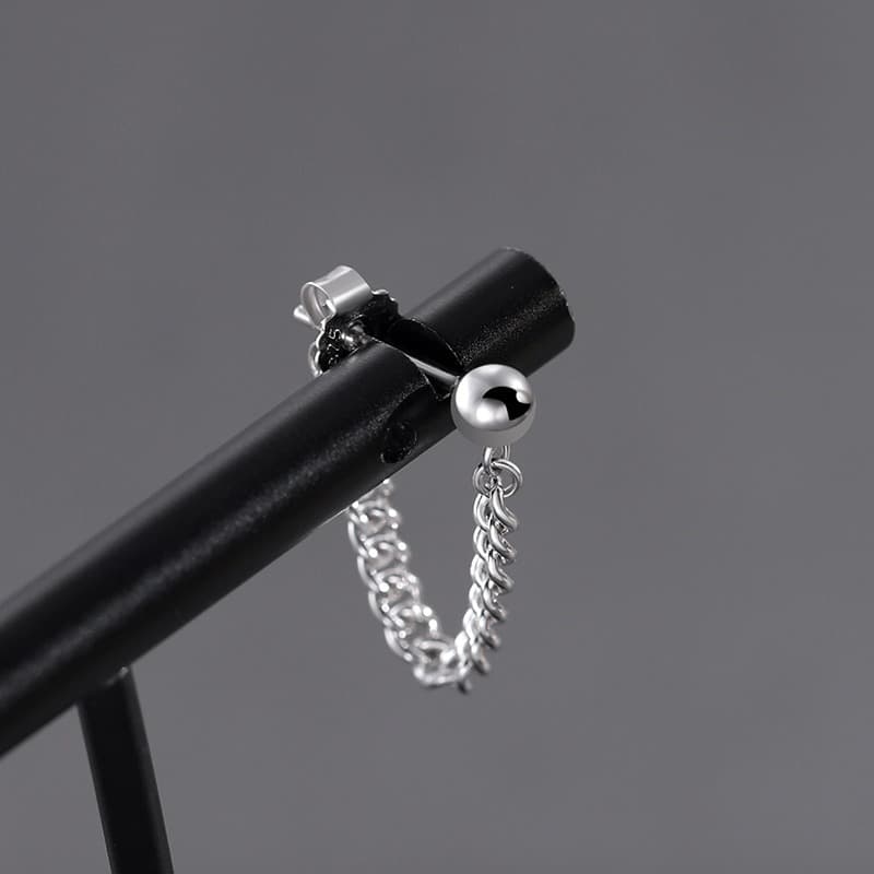 シルバーアクセサリー シンプル喜平チェーンピアス