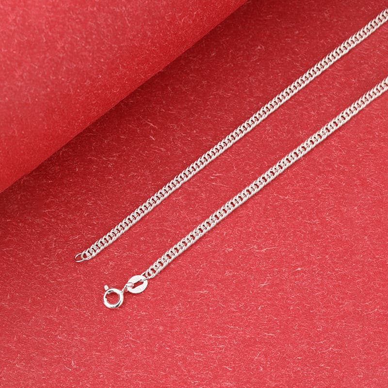 シルバーアクセサリー シンプル喜平チェーンネックレス