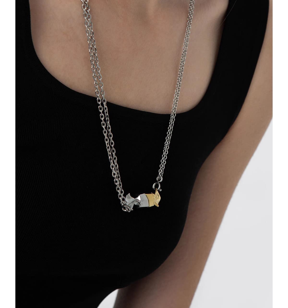 シルバーアクセサリー キャンディーモチーフシルバーペアネックレス