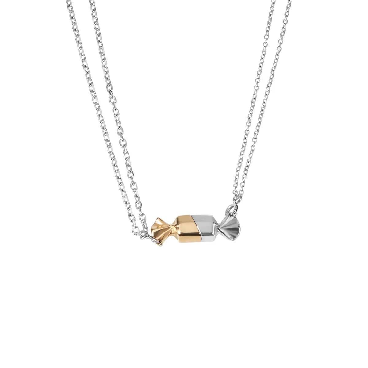 シルバーアクセサリー キャンディーモチーフシルバーペアネックレス