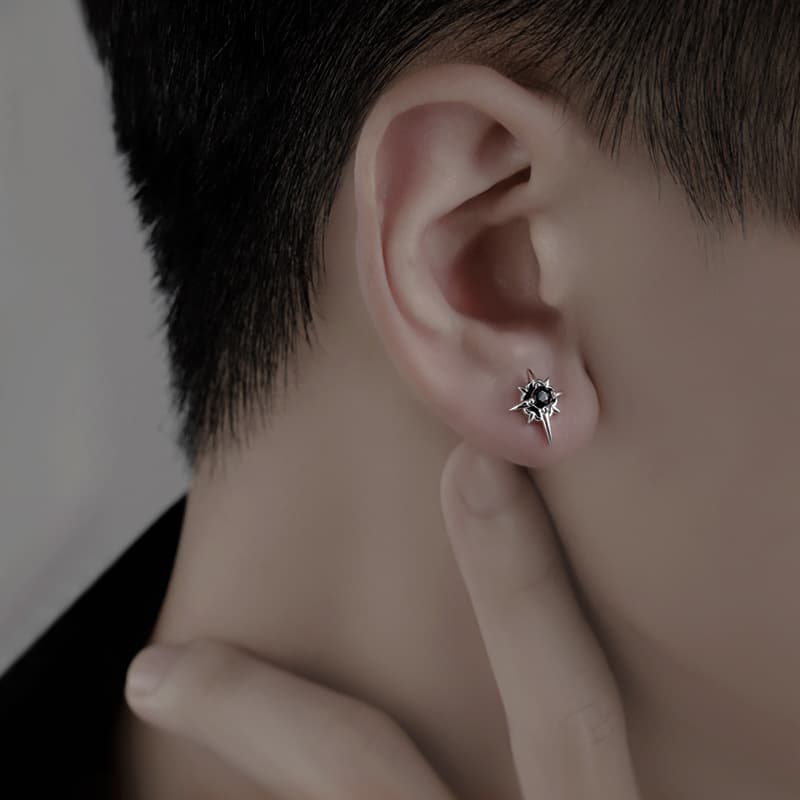 シルバーアクセサリー 北極星の輝きピアス
