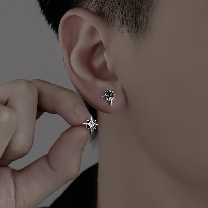 シルバーアクセサリー 北極星の輝きピアス