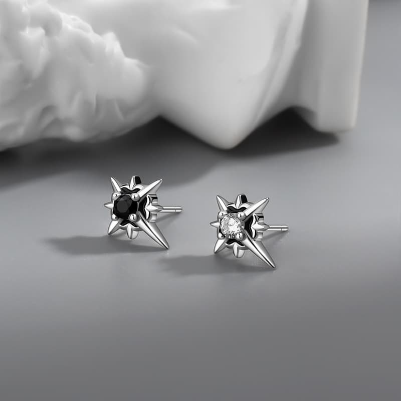 シルバーアクセサリー 北極星の輝きピアス