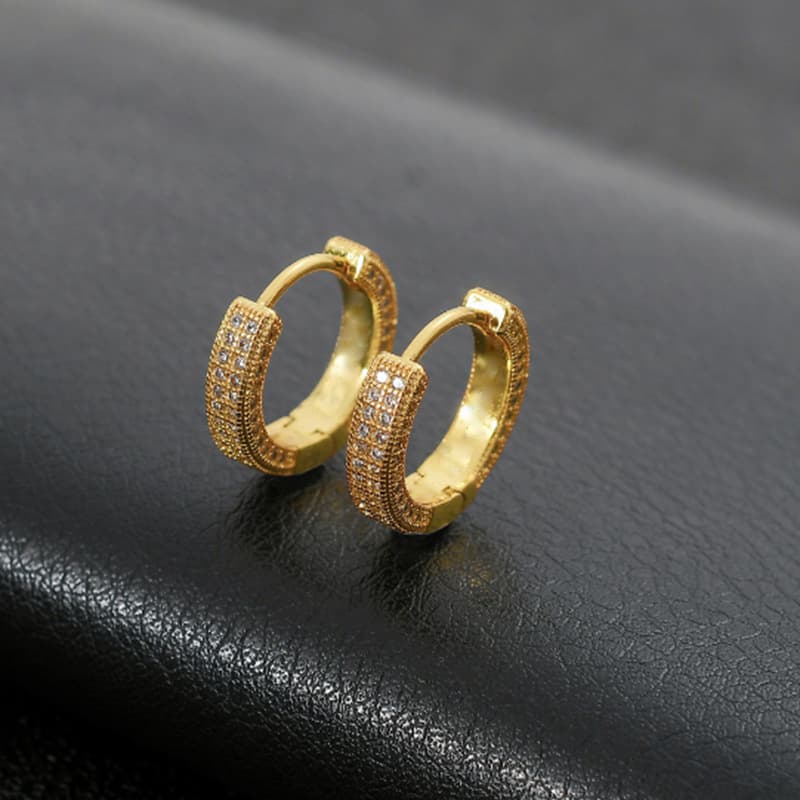 シルバーアクセサリー きらめきフープピアス