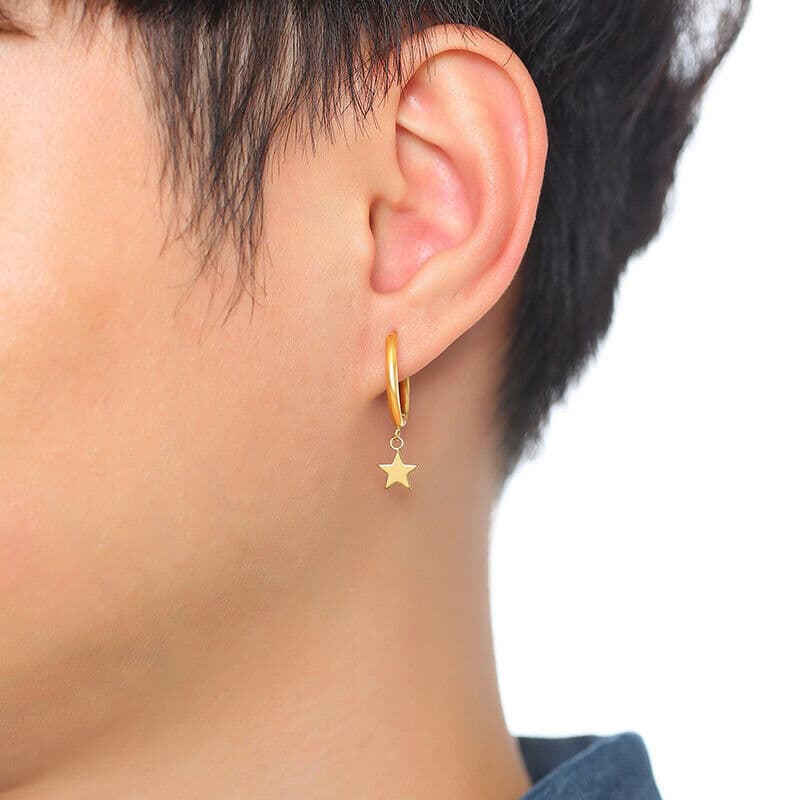 シルバーアクセサリー 星空のゆらめき フープピアス