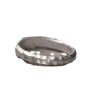 シルバーアクセサリー 槌目模様のペアリング
