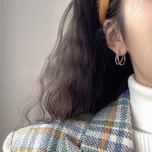 シルバーアクセサリー シンプル輪型フープピアス