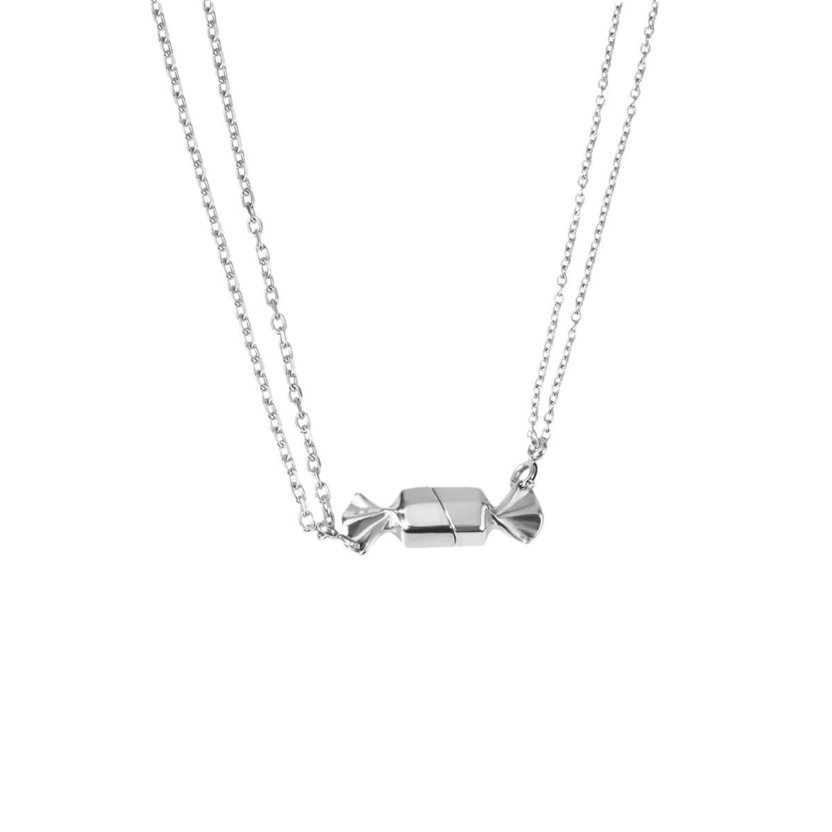 シルバーアクセサリー キャンディーモチーフシルバーペアネックレス