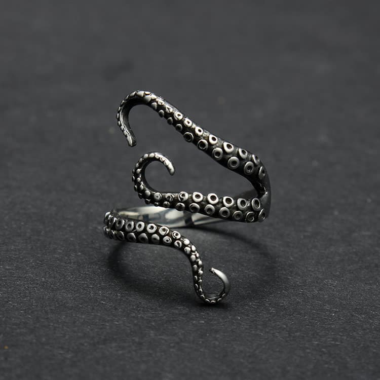 シルバーアクセサリー 深海の触手リング