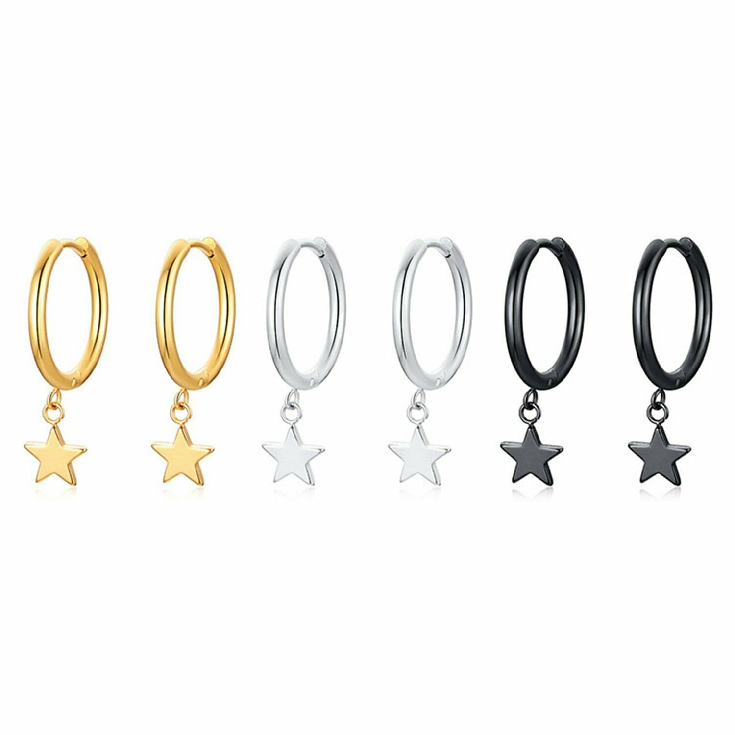 シルバーアクセサリー 星空のゆらめき フープピアス