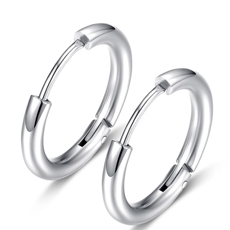 シルバーアクセサリー クラシカルマリンフープピアス