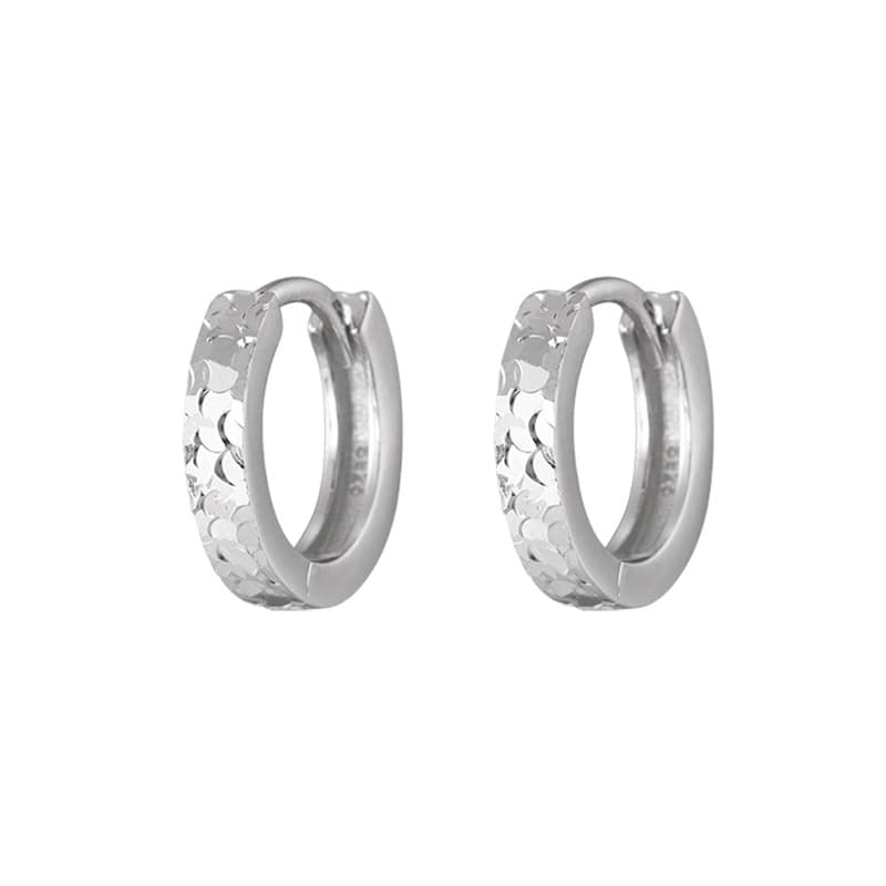 シルバーアクセサリー 星屑のようなきらめき フープピアス
