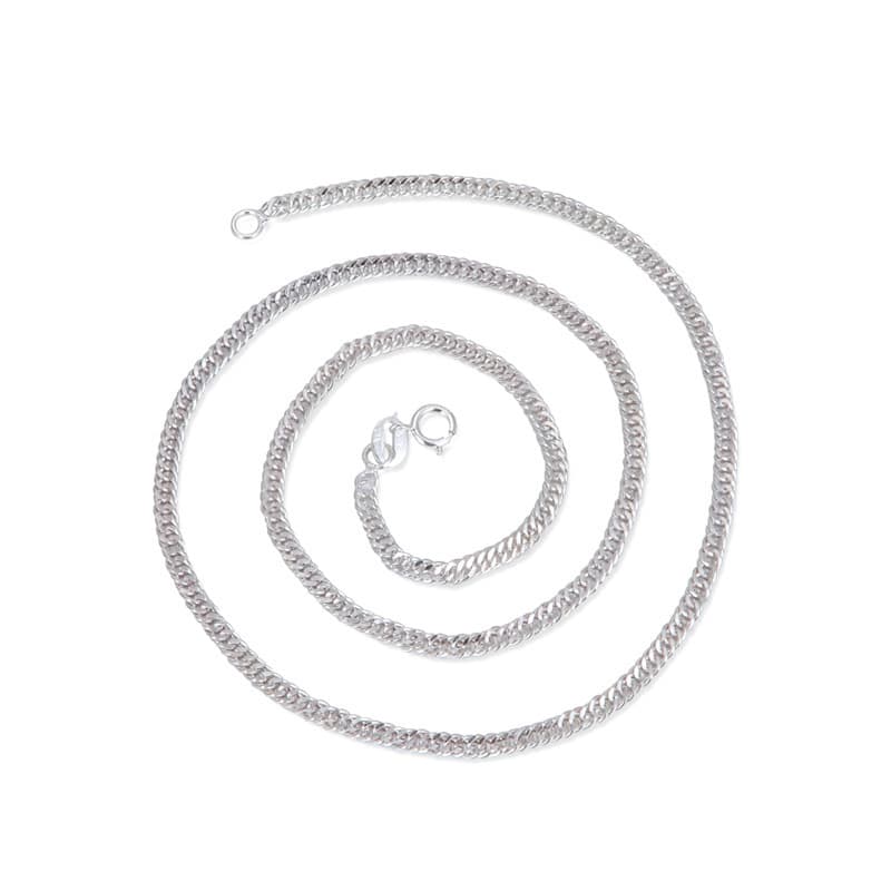 シルバーアクセサリー シンプル喜平チェーンネックレス