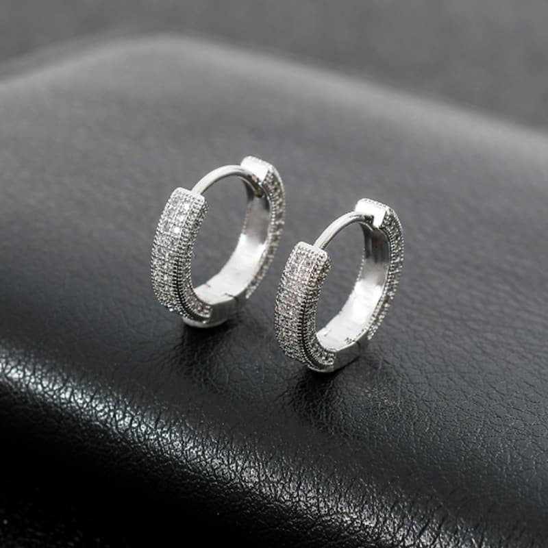 シルバーアクセサリー きらめきフープピアス