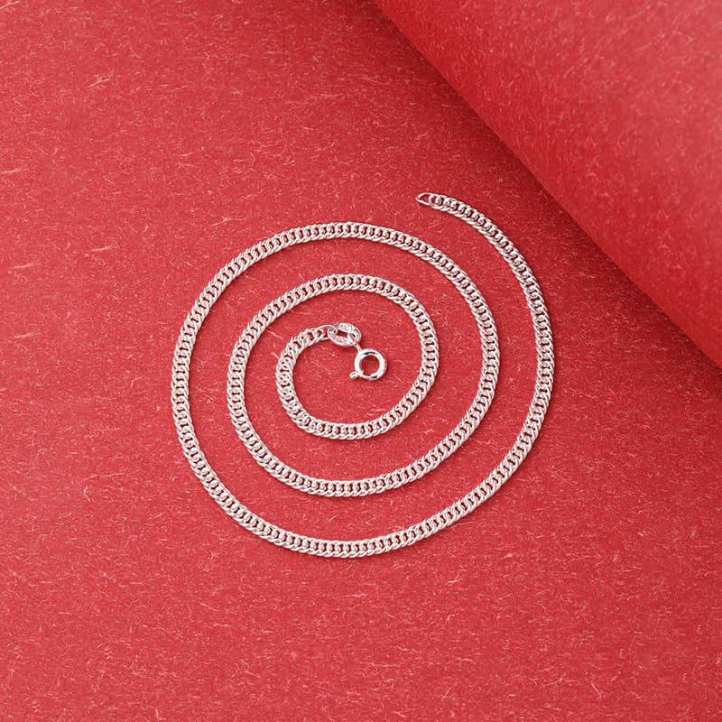 シルバーアクセサリー シンプル喜平チェーンネックレス