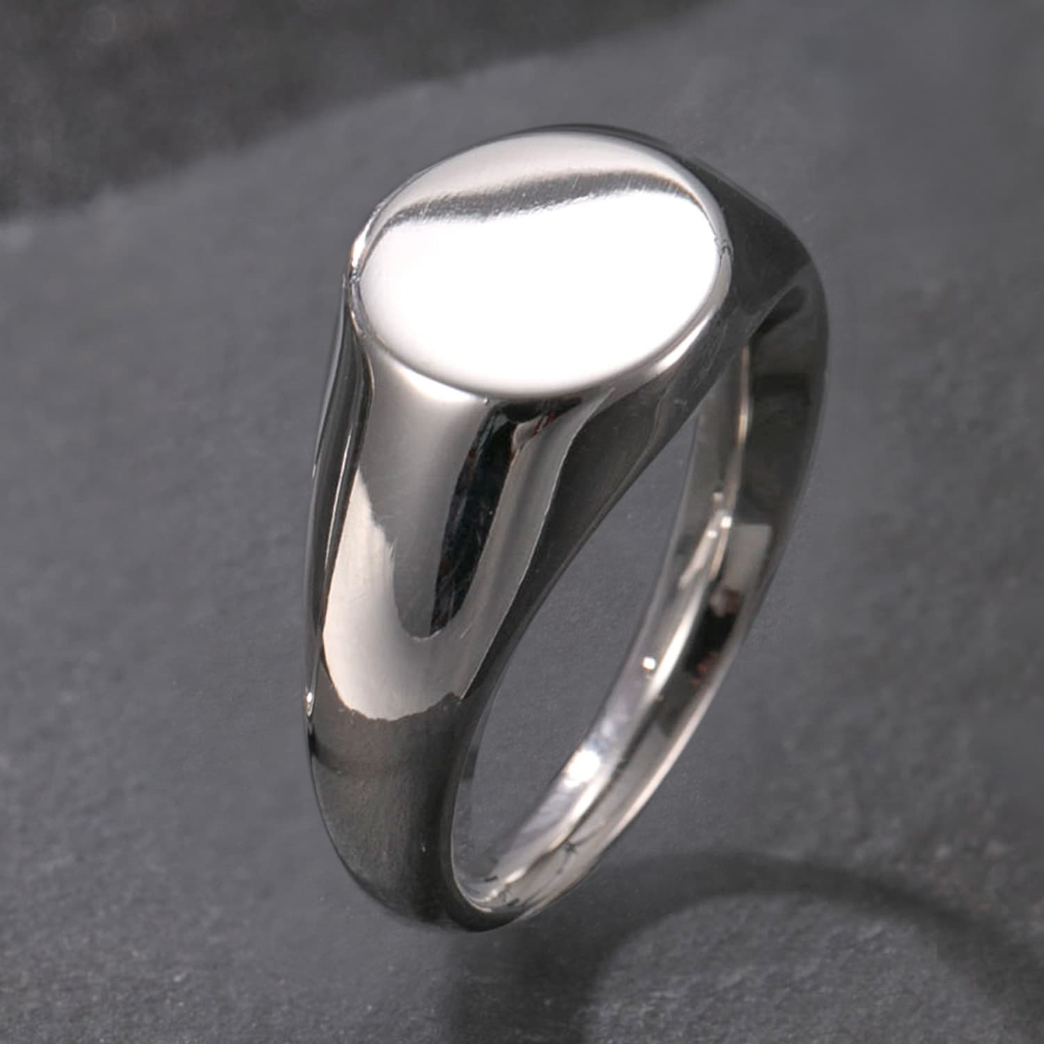 シルバーアクセサリー 紋章風印台リング