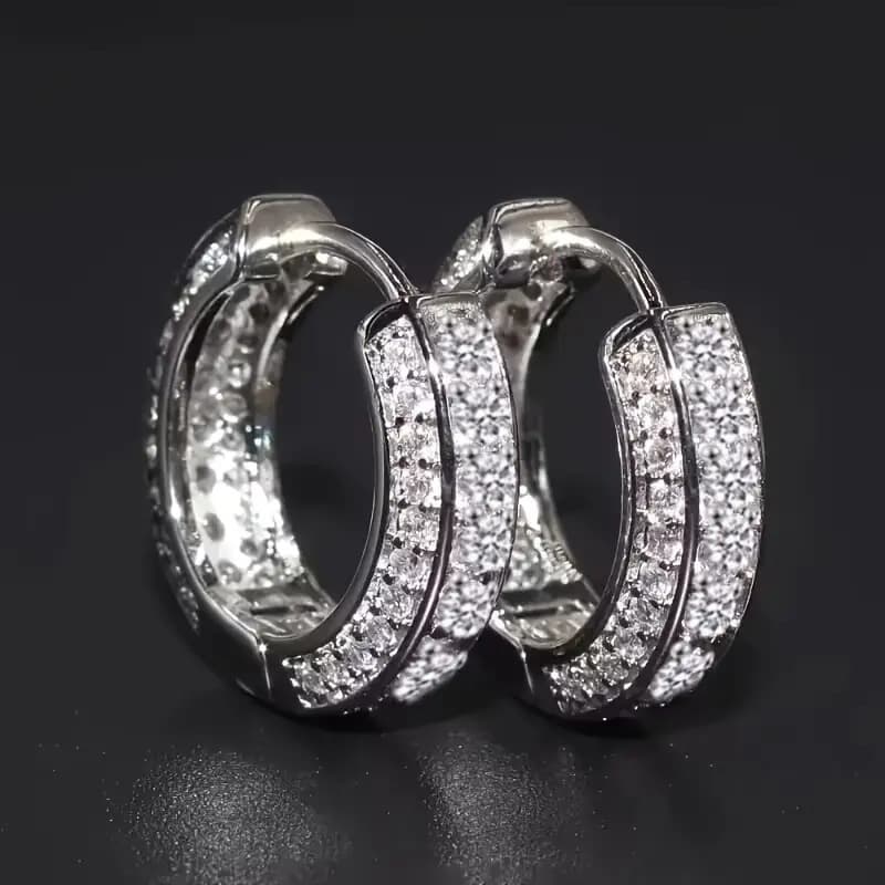 シルバーアクセサリー きらめきフープピアス