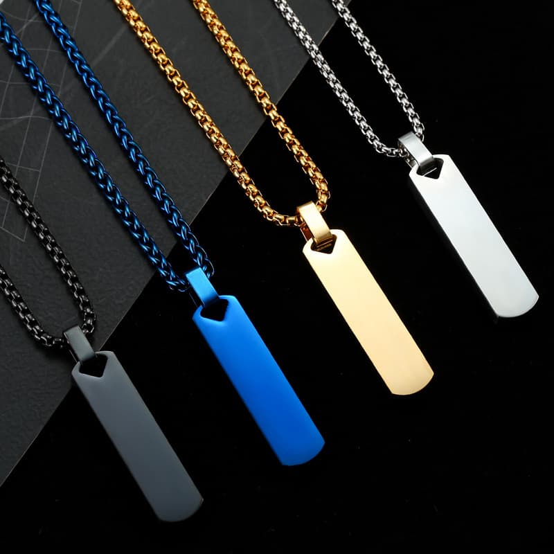 シルバーアクセサリー ミニマルプレートネックレス