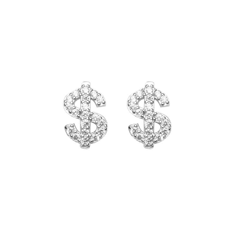 シルバーアクセサリー きらめき通貨記号のミニピアス