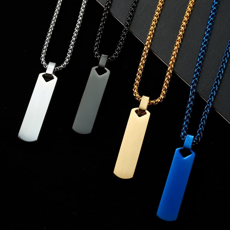 シルバーアクセサリー ミニマルプレートネックレス