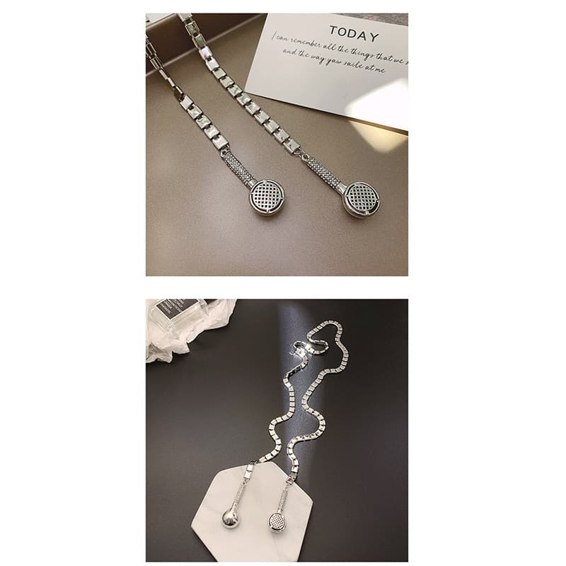 シルバーアクセサリー 銀色ロングネックレス レディース チェーン ペンダント 上品