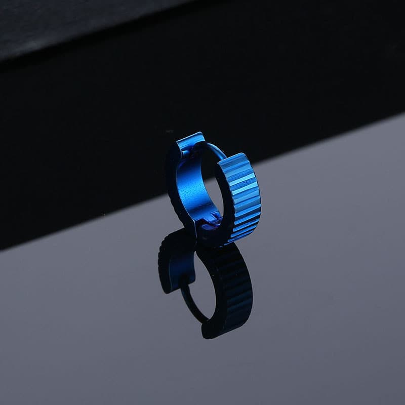 シルバーアクセサリー クールメカニック ギアフープピアス