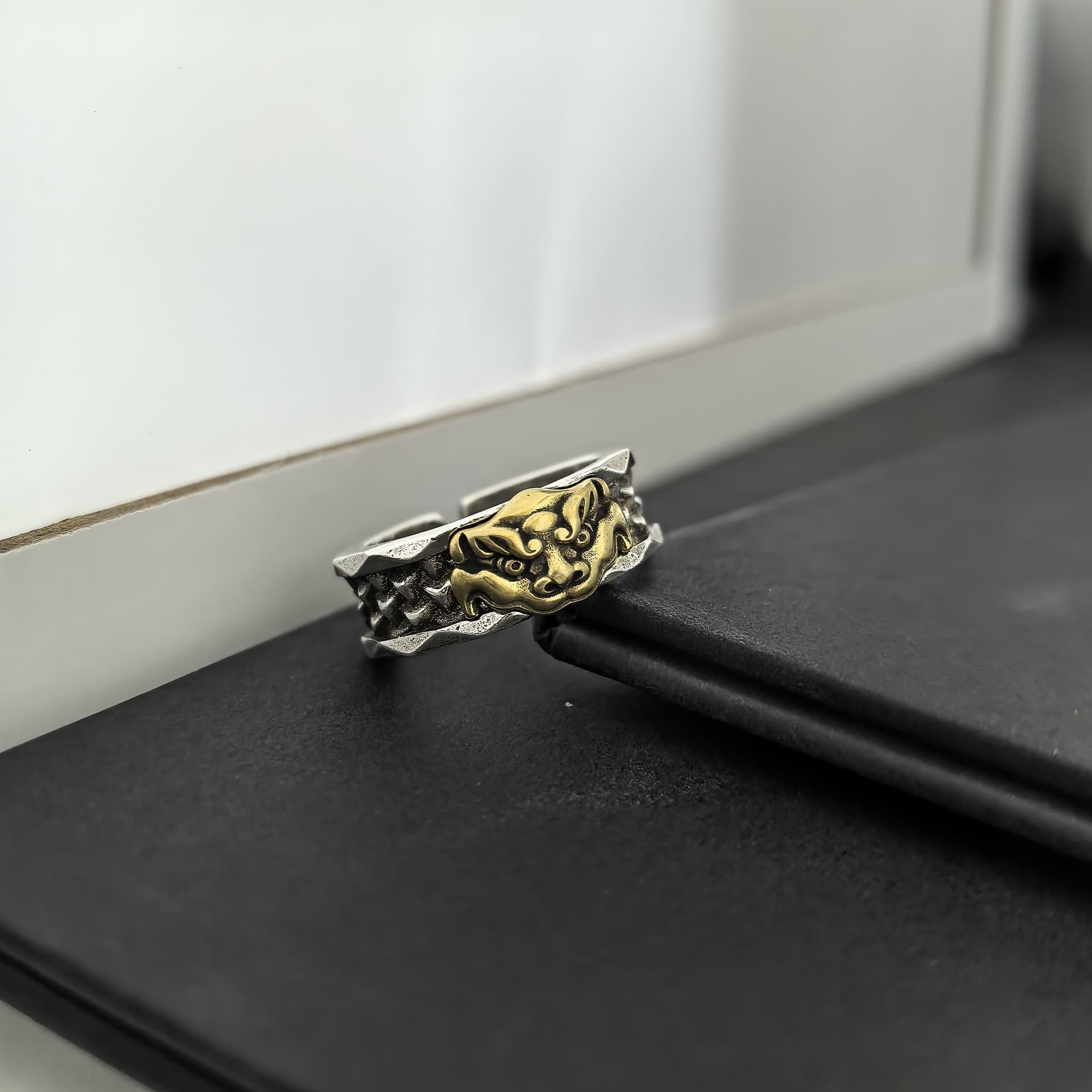 シルバーアクセサリー 守護鬼面からし付きリング