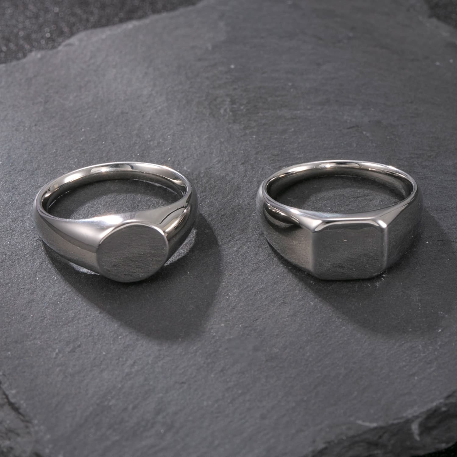 シルバーアクセサリー 紋章風印台リング