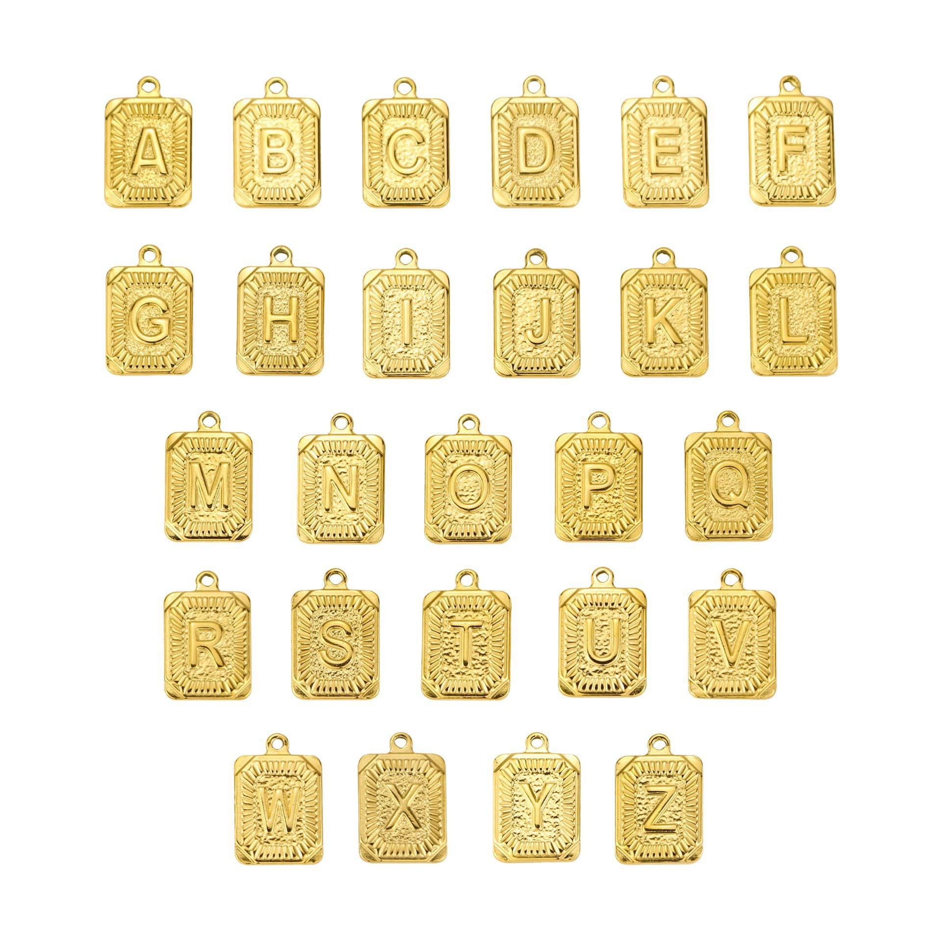 シルバーアクセサリー イニシャル彫刻レトロペンダント