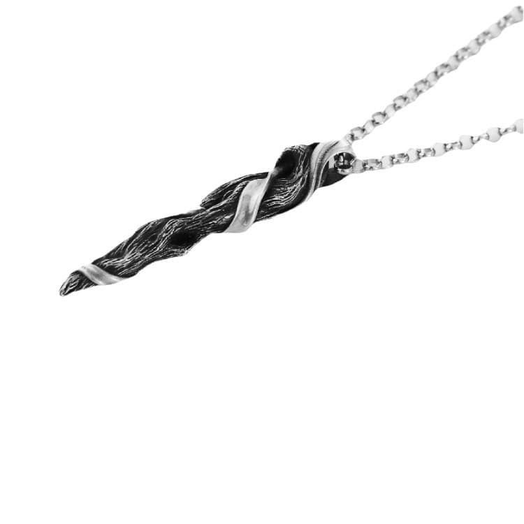 シルバーアクセサリー 縄目模様のねじれペンダント