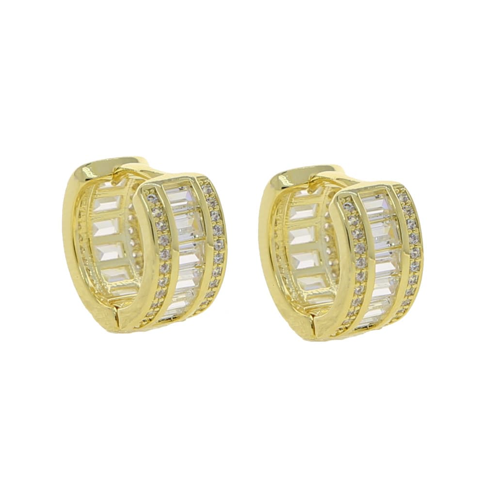 シルバーアクセサリー 贅沢多面クリスタルピアス