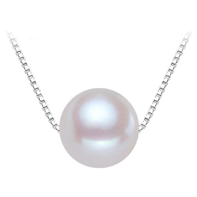 シルバーアクセサリー 一粒真珠のしずくネックレス