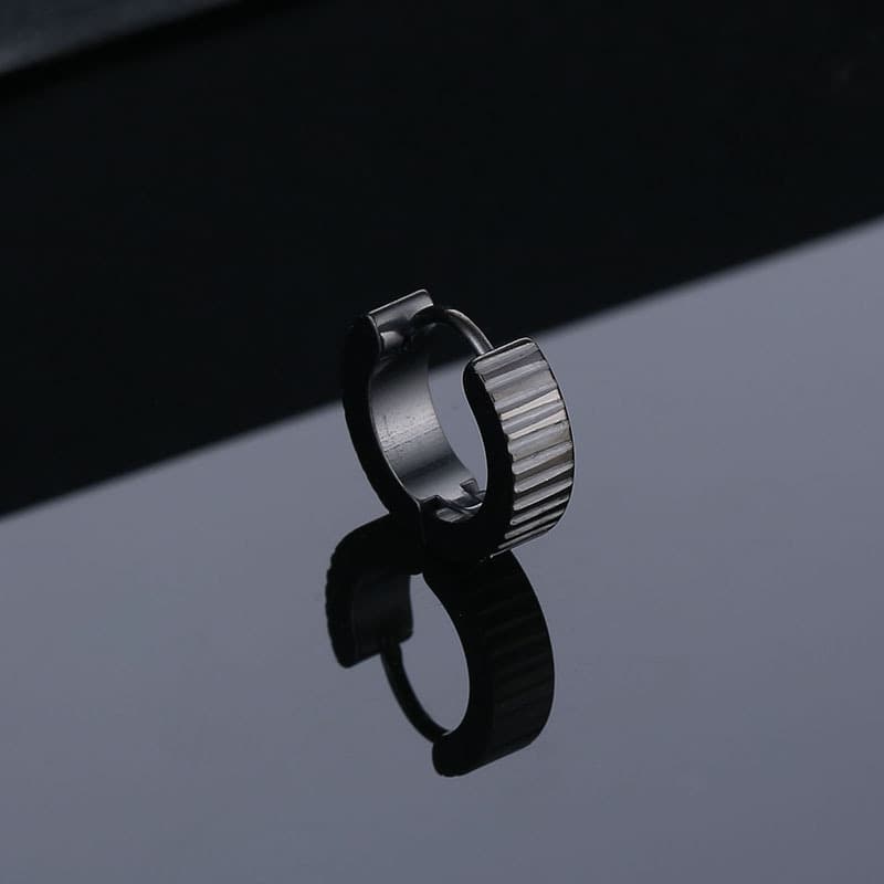 シルバーアクセサリー クールメカニック ギアフープピアス