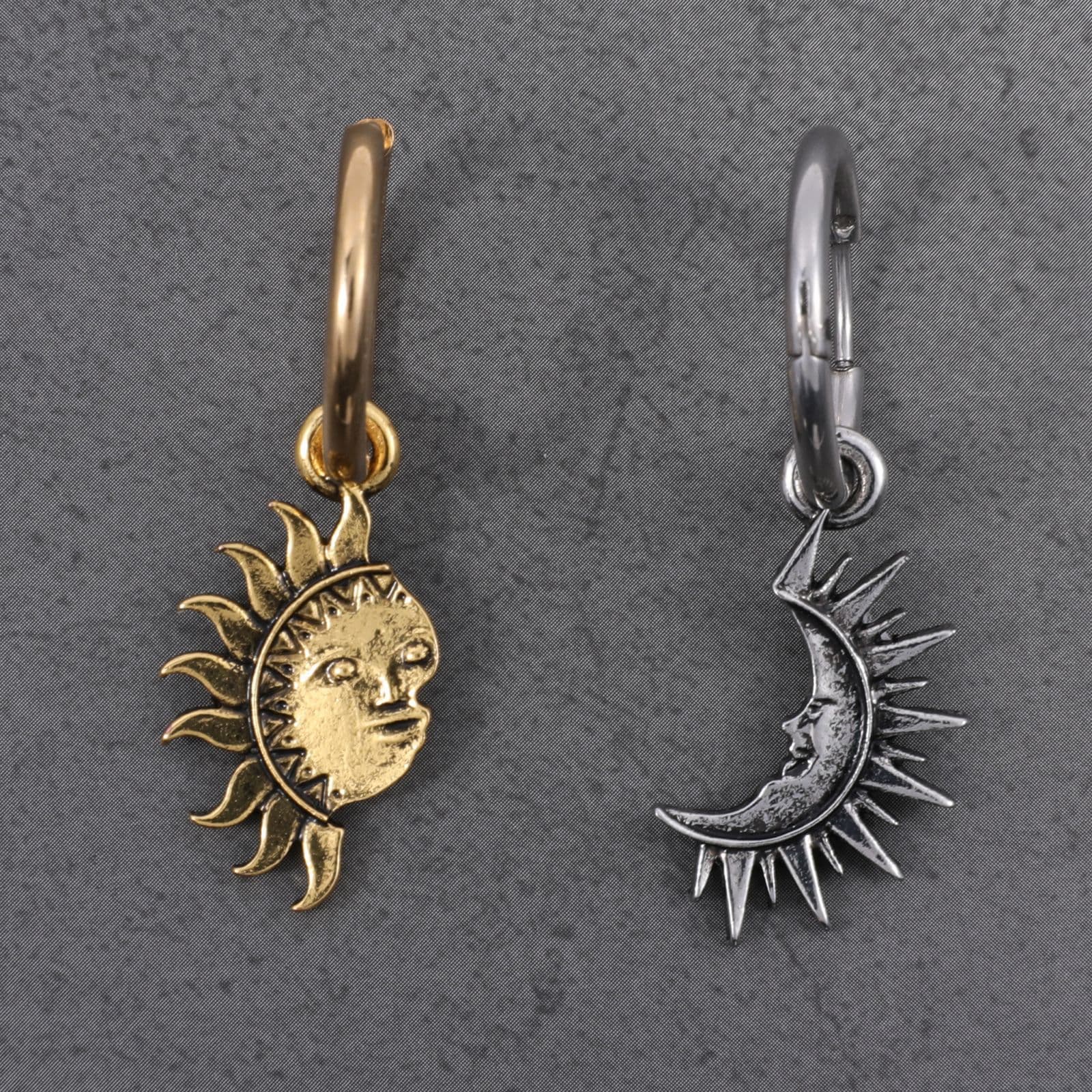 シルバーアクセサリー 太陽と月の物語ピアス