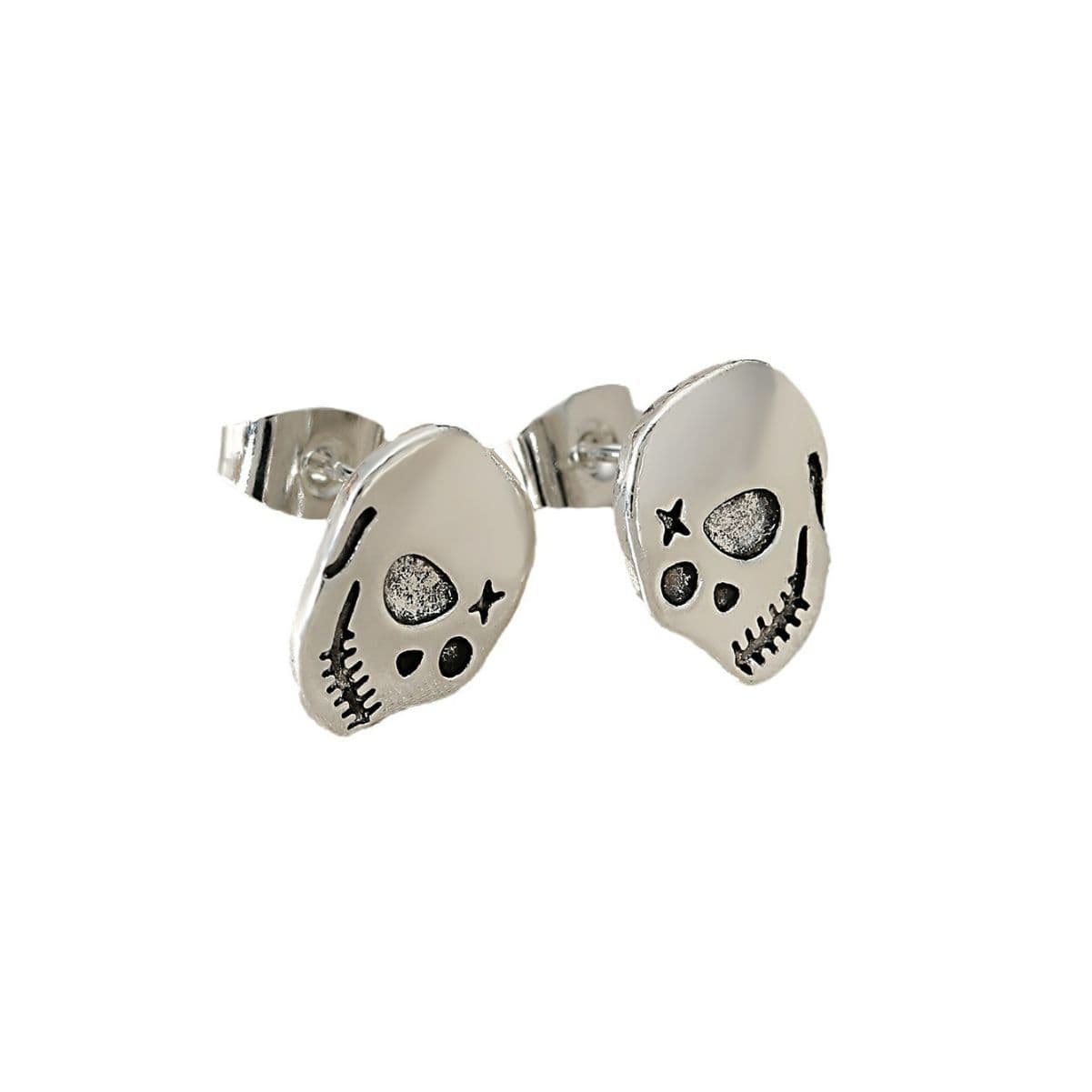 シルバーアクセサリー どくろのジョークピアス