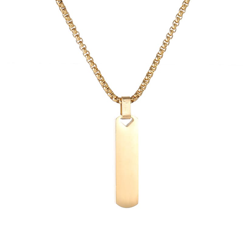 シルバーアクセサリー ミニマルプレートネックレス