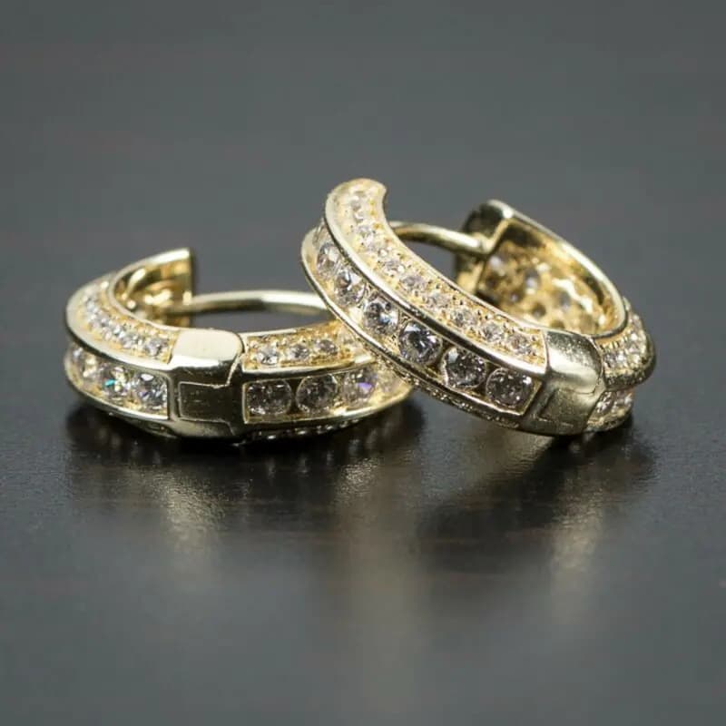 シルバーアクセサリー きらめきフープピアス