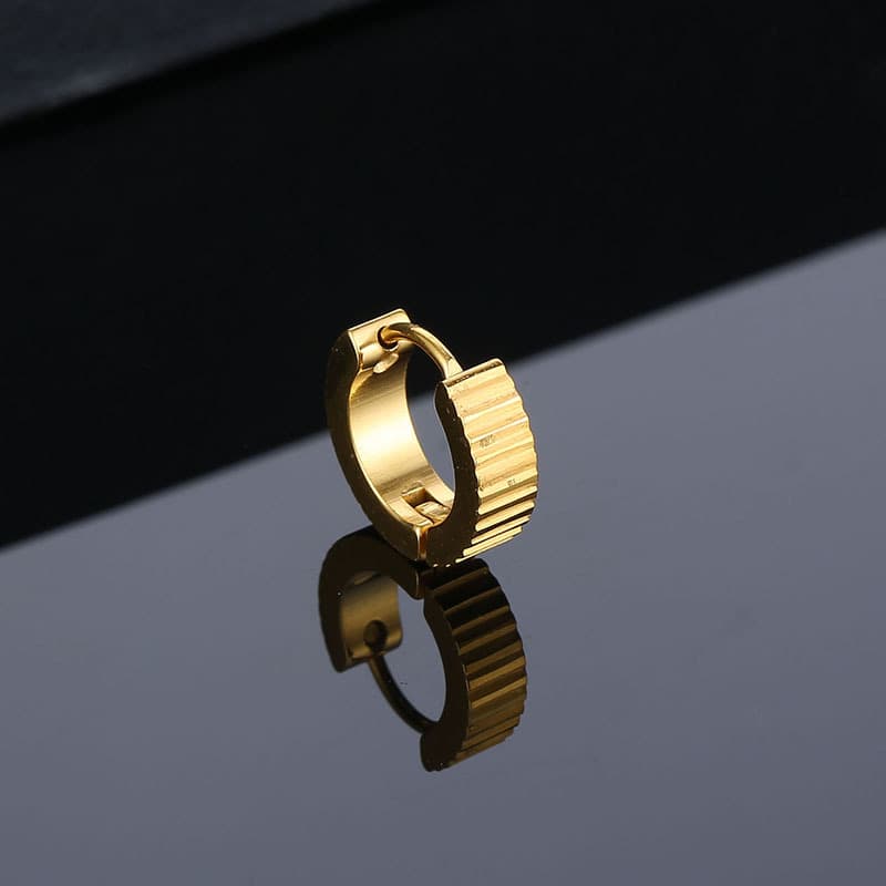 シルバーアクセサリー クールメカニック ギアフープピアス