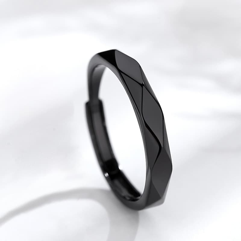 シルバーアクセサリー 幾何学模様のペアリング