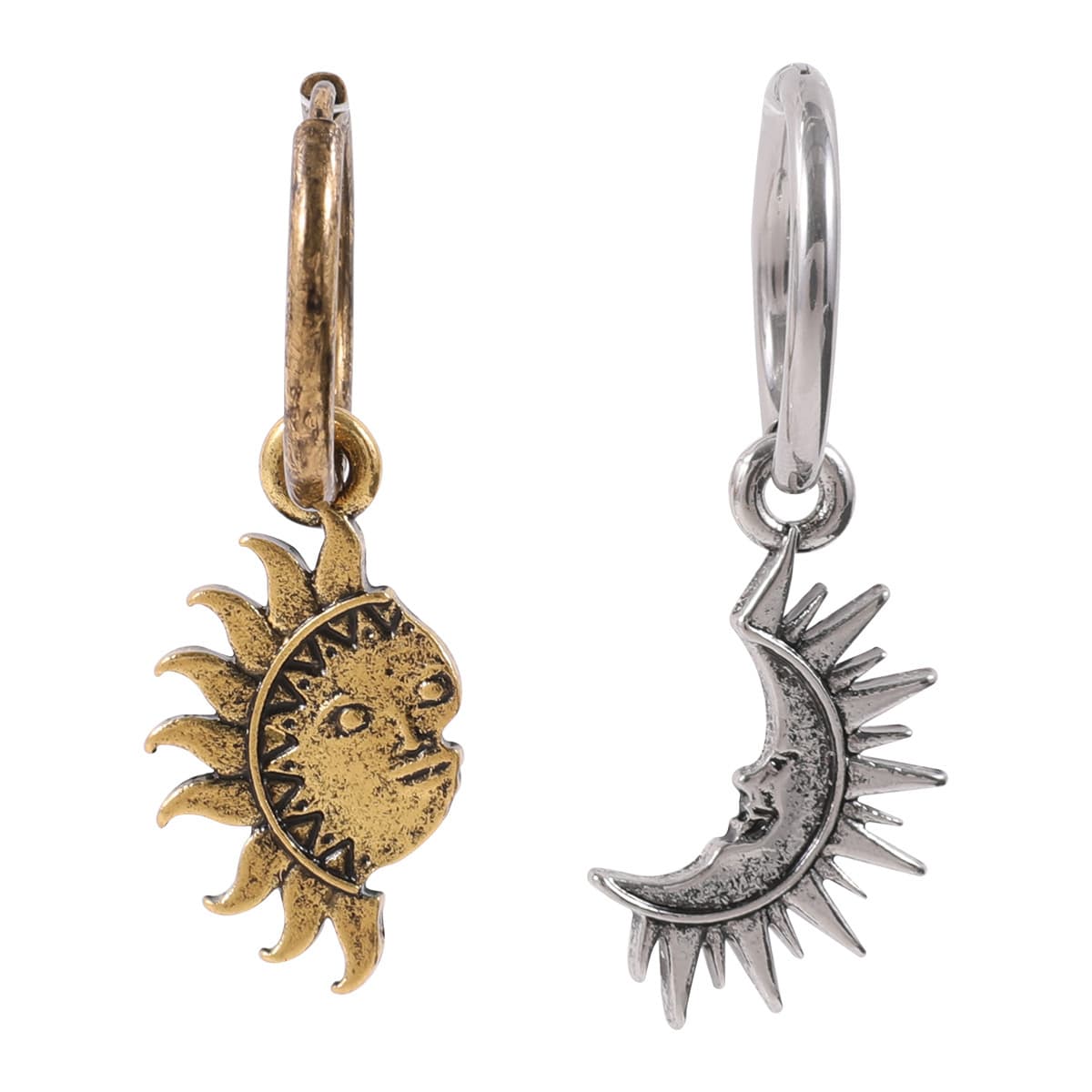 シルバーアクセサリー 太陽と月の物語ピアス