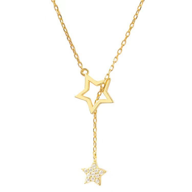 シルバーアクセサリー 星の雫 ラリエットネックレス