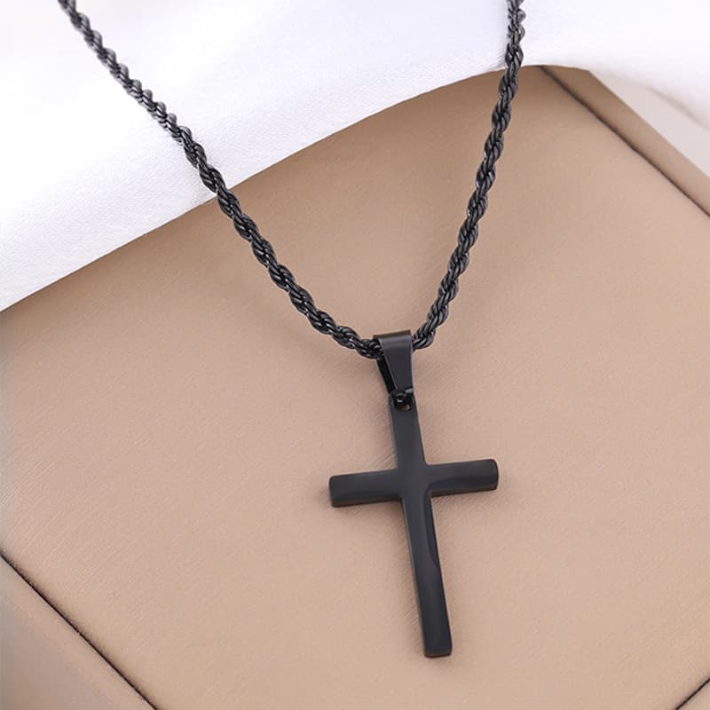 ロープチェーン 十字架シルバーアクセサリー