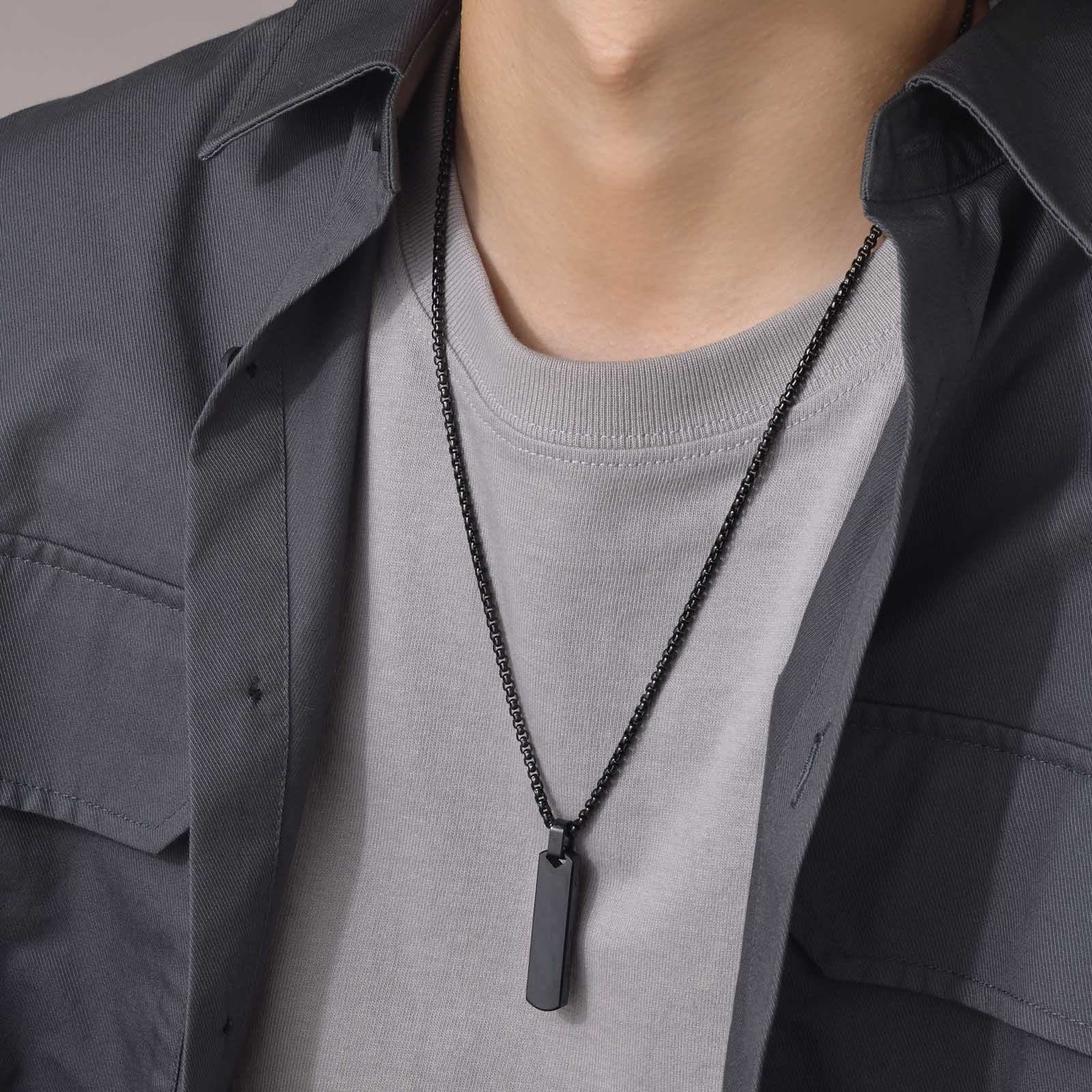 シルバーアクセサリー ミニマルプレートネックレス